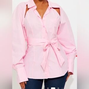 Fashion Nova Pink Women's Blouse